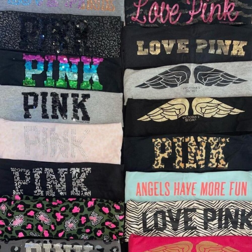 ISO VICTORIA SECRET PINK FOLDOVER LEGGINGS Size M - L 👖